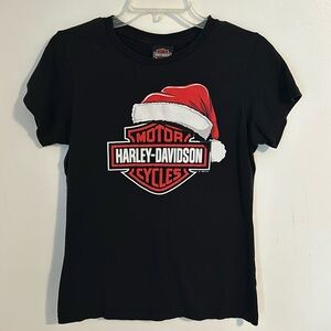 Vintage Women’s Gettysburg Harley Davidson Santa Clause T-shirt Size M.